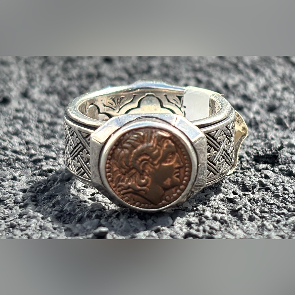 Konstantino Sterling Silver & Copper Coin Ring ✨FIRM✨
